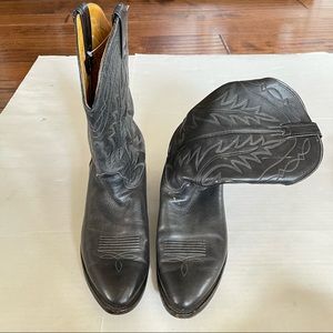 Nocona Men's 12 D Black Leather Western Cowboy Ride Work Rodeo Boots